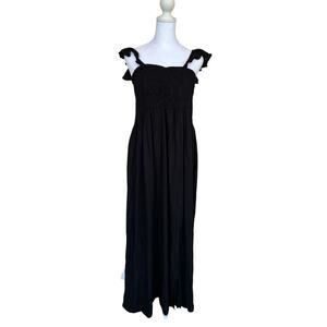 Boho Me Smocked Off-the-Shoulder Maxi Swim Cover-Up Sz 2X Vacation Coastal